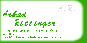 arkad rittinger business card